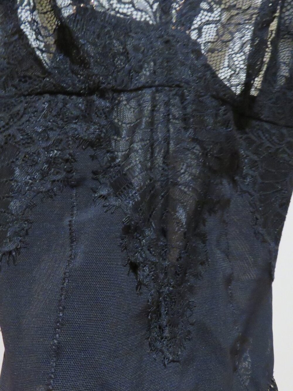 PINSY Smoothing Lace Shapesuit Bodysuit in Black Small Whimsigoth Stretch - Picture 6 of 13